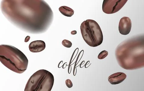 Coffee bean splash Stock Illustration