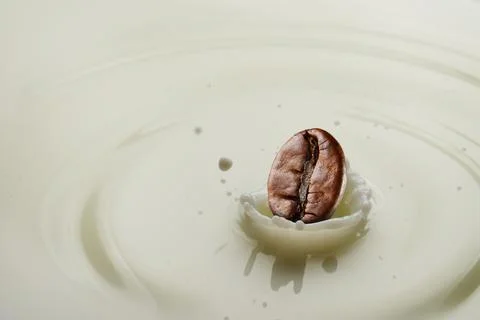 Coffee bean splash Stock Photos