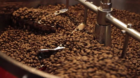Coffee Bean Stir Finished Stock Footage 61947283