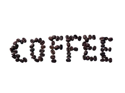 Coffee bean text Foto stock