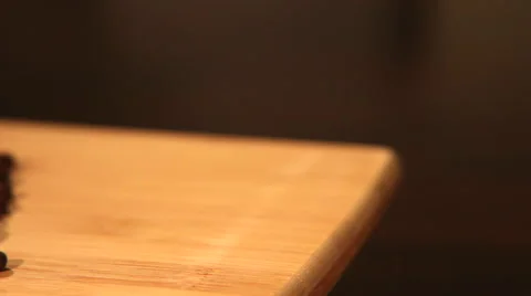 Coffee Bean Tracking Shot - Falling Coffee Beans Video stock 57284996