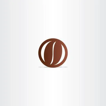 Coffee bean vector icon design element Illustrazione stock