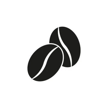 Coffee bean vector icon. Flat design. Isolated. Stock Illustration
