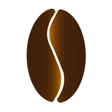 Coffee bean on white background Stock Illustration