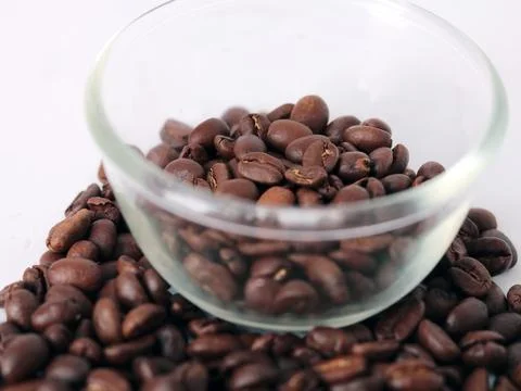 Coffee bean on white background Stock Photos
