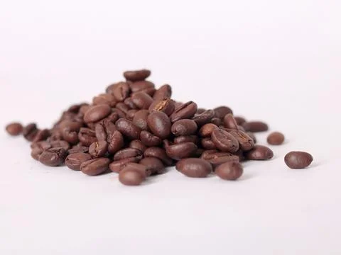Coffee bean on white background Stock Photos