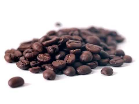 Coffee bean on white background Stock Photos