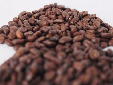 Coffee bean on white background Stock Photos