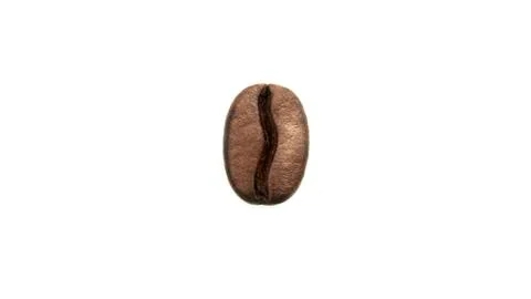 Coffee bean on a white background. The view from the top. Stock Photos