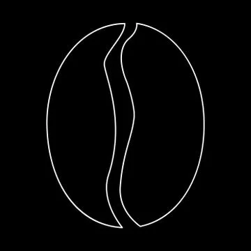 Coffee bean  the white path icon . イラスト素材