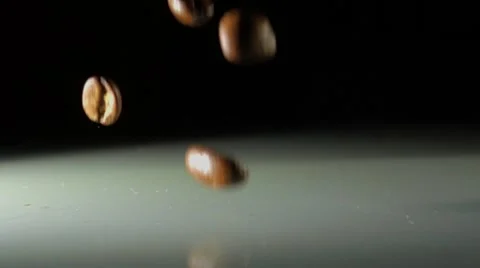 Coffee beans 500 fps  slow motion Stock-Footage 61362670