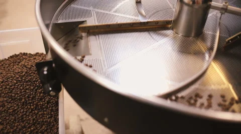 Coffee beans after roasting. Close-up Video stock 58957574