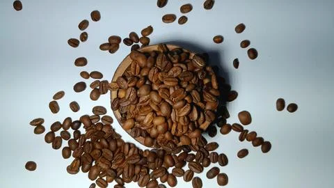 Coffee beans after roasting Stock Photos