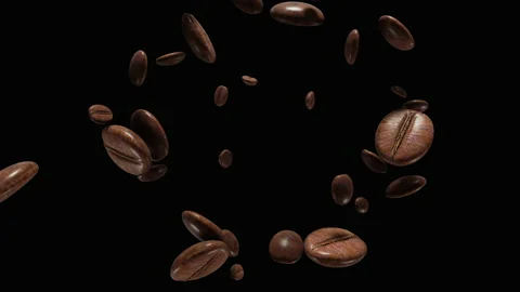 Coffee beans, With alpha matte 스톡 동영상 137956077
