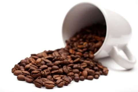 Coffee Beans and Mug Stock Photos