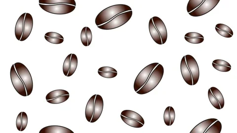 Coffee beans animation Stockbeeldmateriaal 146980042