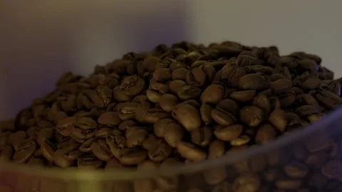 Coffee beans are in the coffee grinder. Stock Footage 183966905