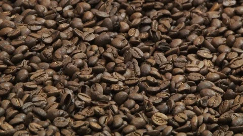 The coffee beans are mixed and prepared for threshing Stock Footage 91203460