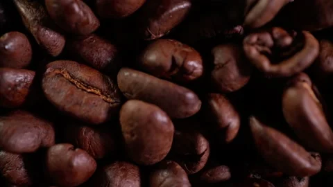 Coffee beans are stirred in the process of roasting.. Stock Footage 170865478