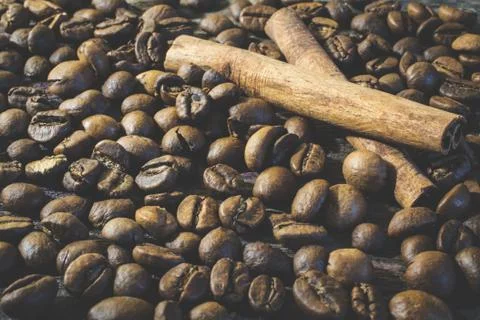 Coffee beans background abstract soft toned Stock Photos