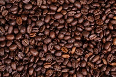 Coffee beans as background close up Stock Photos