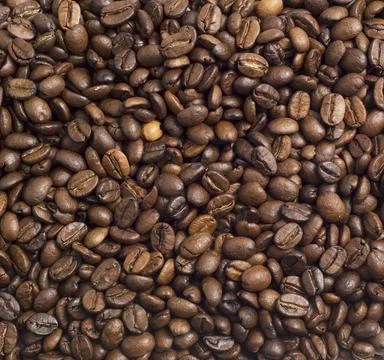 Coffee beans background close-up view of coffee beans ,model released, Sym... Stock-Fotos