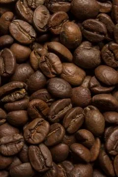 Coffee beans background closeup 库存照片