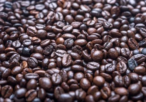 Coffee beans. Background of coffee beans. Stock Photos