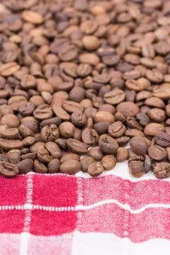 Coffee beans background copy space Stock Photos