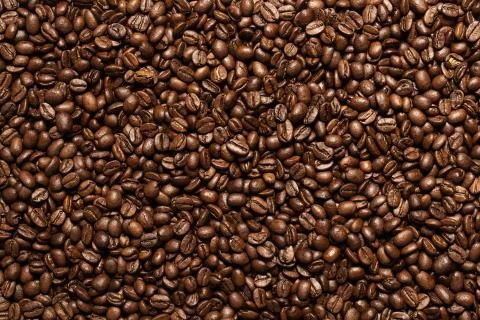 Coffee beans background with copy space Stock Photos