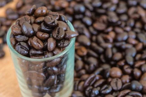 Coffee beans background Stock Photos
