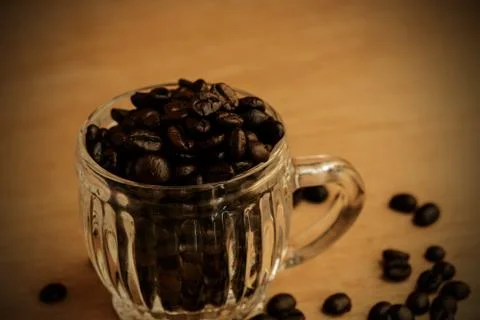 Coffee beans background Stock Photos