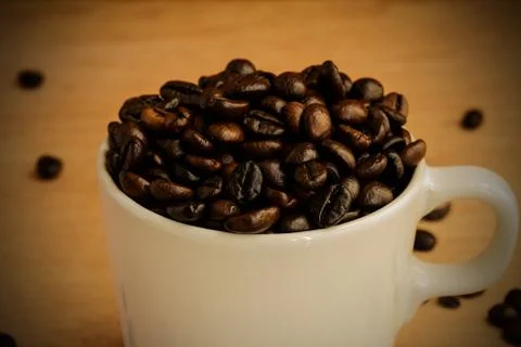Coffee beans background Stock Photos