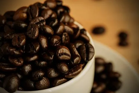 Coffee beans background Stock Photos