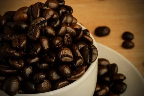 Coffee beans background Stock Photos