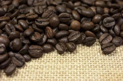 Coffee beans, background Stock Photos