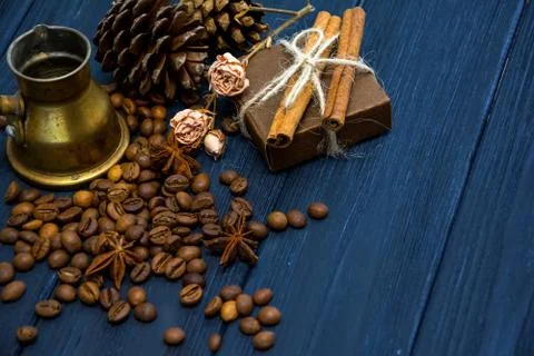 Coffee beans background Stock Photos