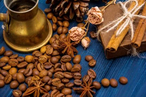 Coffee beans background Stock Photos