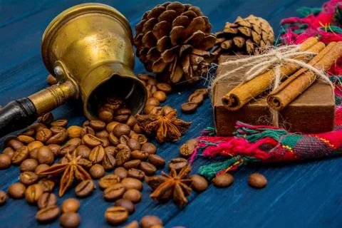 Coffee beans background Stock Photos