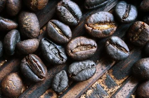 Coffee beans background Stock Photos