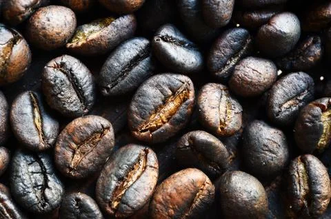 Coffee beans background 스톡 사진