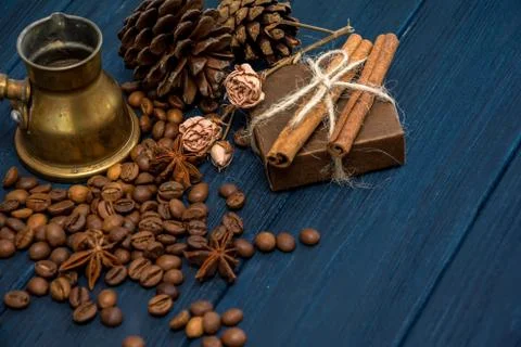 Coffee beans background Foto stock