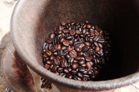 Coffee beans background Stock-Fotos