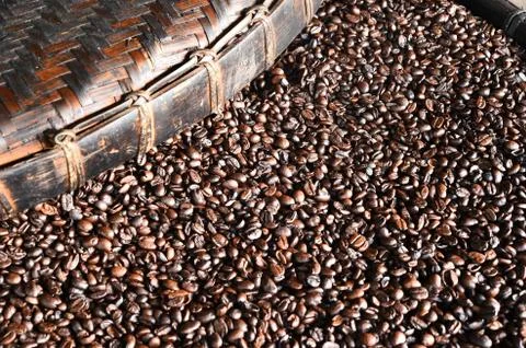 Coffee beans background Stock Photos