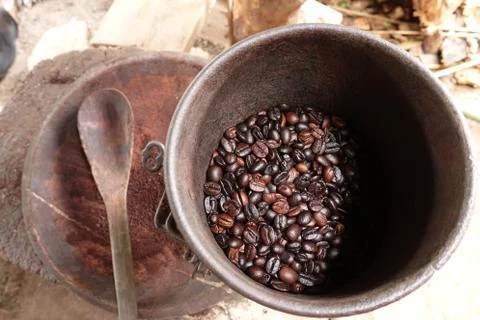 Coffee beans background Stockfoto's