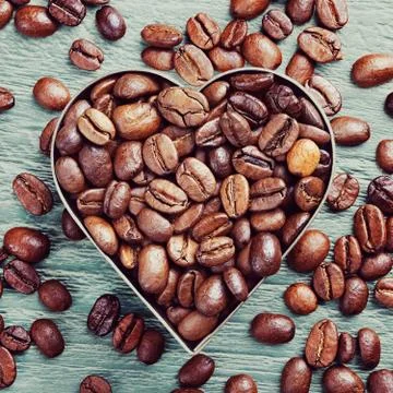 Coffee beans background Stock-Fotos