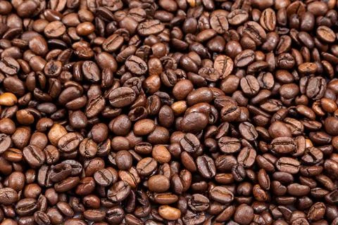 Coffee beans as a background Stock Photos