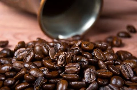 Coffee beans background. Stock Photos