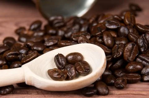 Coffee beans background. Stock Photos