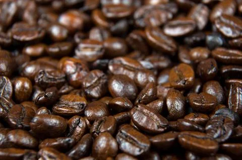 Coffee beans background. Stock Photos